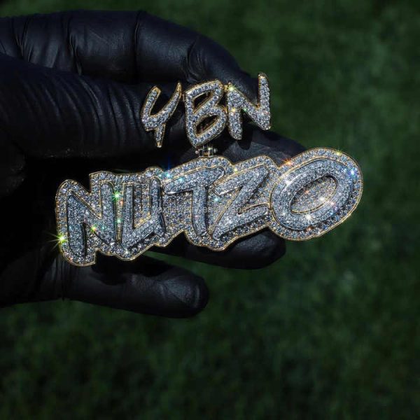 Custom Fine Jewelry Pendant Charms 925 Sterling Silver Iced Out D VVS Moissanite Name Letter Pendant Initial Pendant Men Women