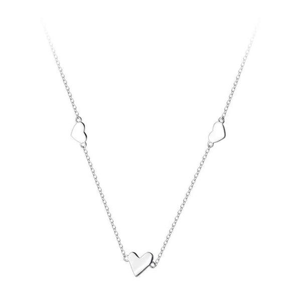 Fashion Fine Jewelry Necklaces Women 925 Silver Gold Plated Necklace Heart Choker Necklace