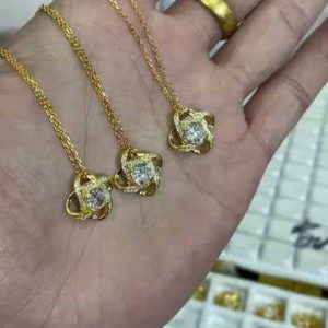 925 Sterling Silver Four Leaf Clover & Heart Charm Zircon Pendant Necklace for Women - Box Chain Classic Jewelry