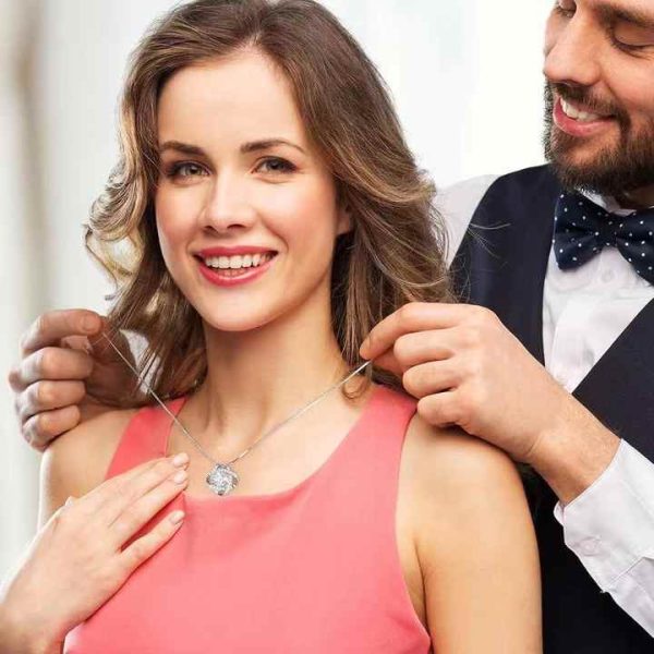 Fine Jewelry Necklaces Exquisite High Quality Sterling Silver 925 Four Leaf Flower Love Knot Heart Charm Clover Pendant Necklace