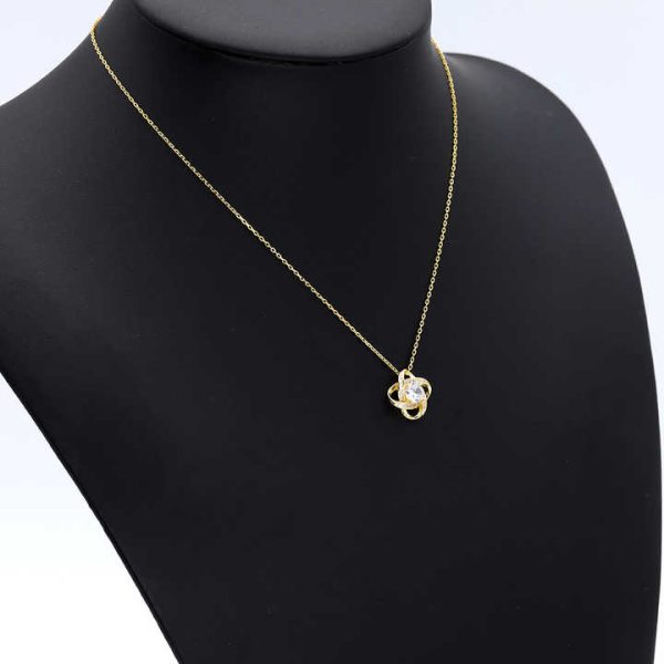 Fine Jewelry Necklaces Exquisite High Quality Sterling Silver 925 Four Leaf Flower Love Knot Heart Charm Clover Pendant Necklace