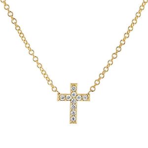 Cross Pendant Necklace Pave Diamond Necklace Fashion Fine Charm Pendants Necklaces Sets for Women Jewelry 925 Silver