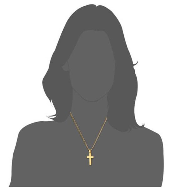 New Fashion Titanium Cross Pendant Gold Silver Black Prayer Choker for Men Stainless Steel Necklaces Fine Jewelry