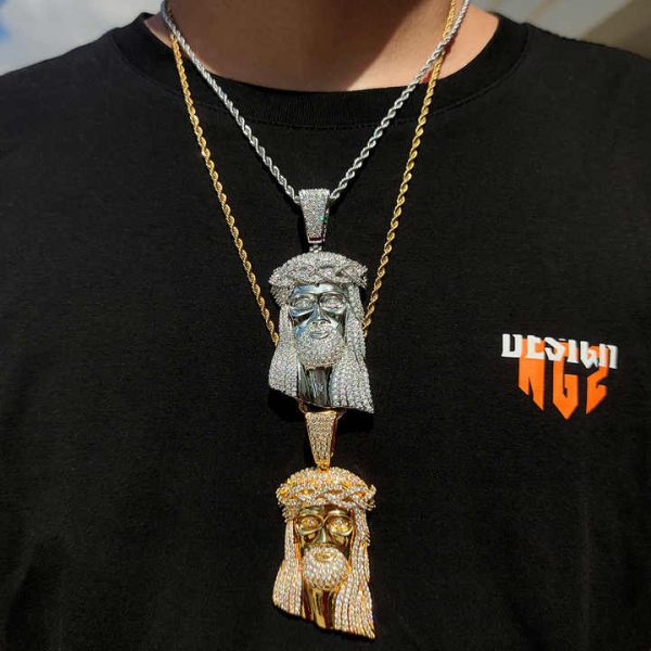 Popular Jewelry Hiphop Fashion New Custom 18k Gold Plated Cz Iced Out Religion Pendant