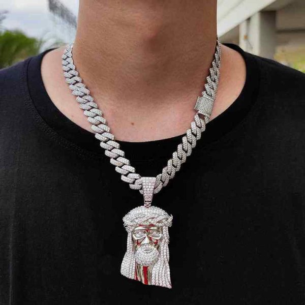 Popular Jewelry Hiphop Fashion New Custom 18k Gold Plated Cz Iced Out Religion Pendant