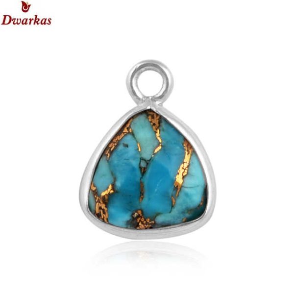 High Quality 925 Sterling Silver Fine Pendant Necklaces Cheap Wholesale Natural Turquoise Green Copper Stone Pendants Jewelry