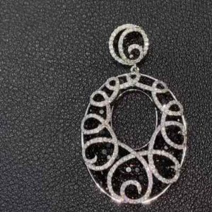 14K 18K 22K Solid Gold Vintage Semi-Mounted Pendant for DIY Lab-Grown Diamond Inlay