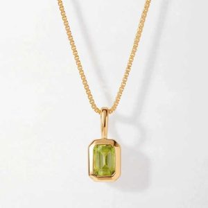Fine Jewelry Wholesale 925 Sterling Silver High Quality Reasonable Price Decorative Pattern Birthstone Necklace