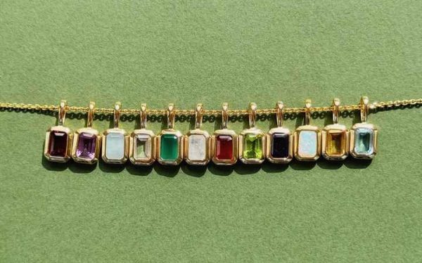 Fine Jewelry Wholesale 925 Sterling Silver High Quality Reasonable Price Decorative Pattern Birthstone Necklace