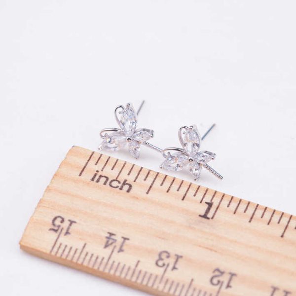 E010916 S925 Pearl Earring 925 Sterling Silver DIY 7-8mm Natural Freshwater Pearl Stud Earring for Women