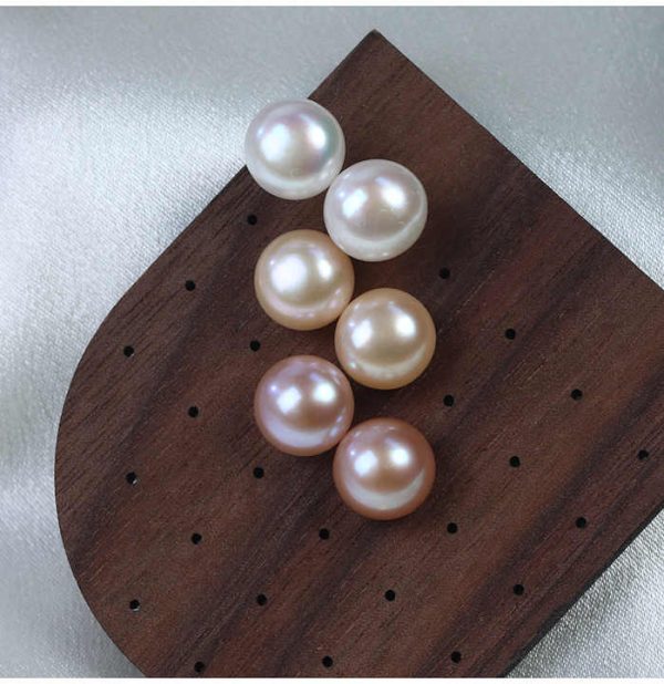 925 Sterling Silver Simple Real Natural Genuine Freshwater Pearl Stud Earrings