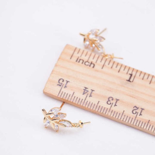 E010917 S925 Pearl Earring 925 Sterling Silver DIY 7-8mm Natural Freshwater Pearl Stud Earring for Women