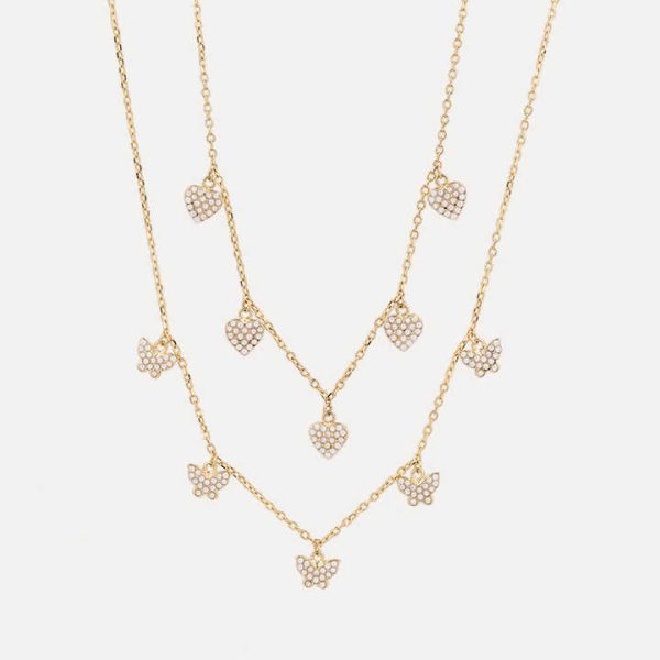 Sterling Silver 925 Pearl Fill Heart Butterfly Charm Pendant Necklace for Women Jewelry