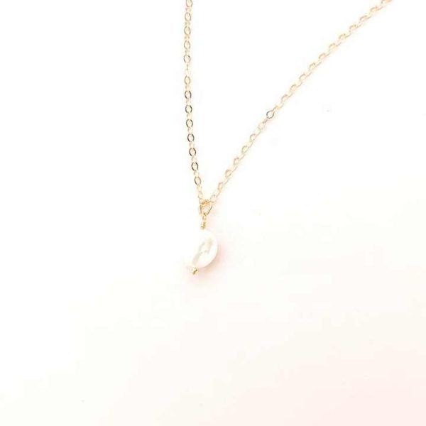 Elegant Natural Baroque Pearl 925 Sterling Silver Gold Plated Fresh Water Pearl Pendant Necklace