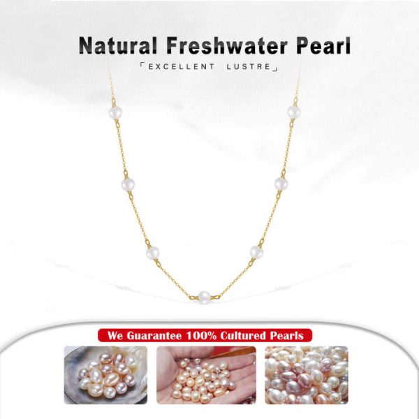 SPJ Wholesale Freshwater Baroque Pearl Necklace Cable Chain 925 Sterling Silver Pearl Beads Necklace Jewelry Set for Lady