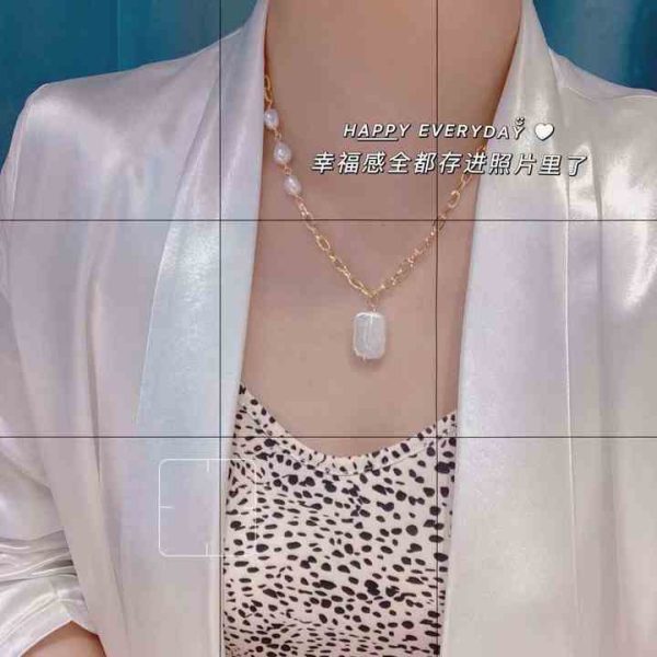 The Manufacturer's Special Selling square Baroque Pearl Necklace Natural Baroque Shaped Pearl Necklace Is for Women