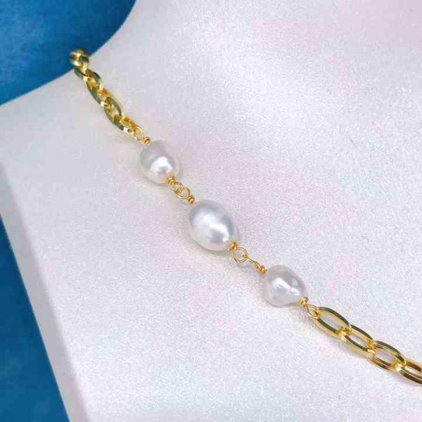 The Manufacturer's Special Selling square Baroque Pearl Necklace Natural Baroque Shaped Pearl Necklace Is for Women