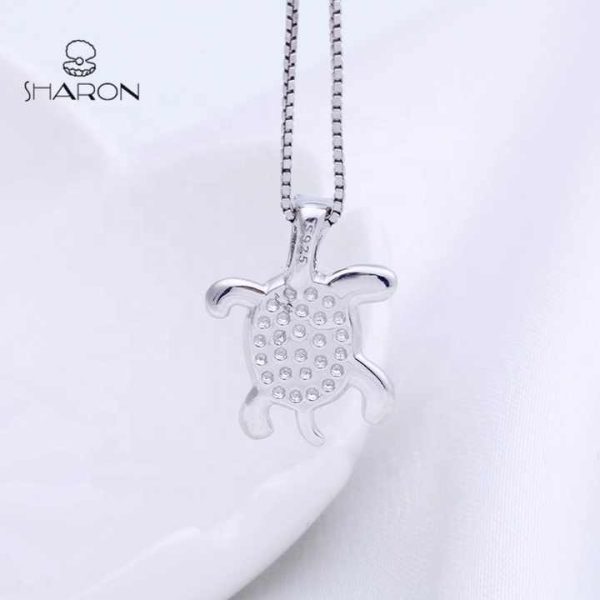 Fashion Cute Jewelry Design 925 Sterling Silver Turtle Pearl Pendant
