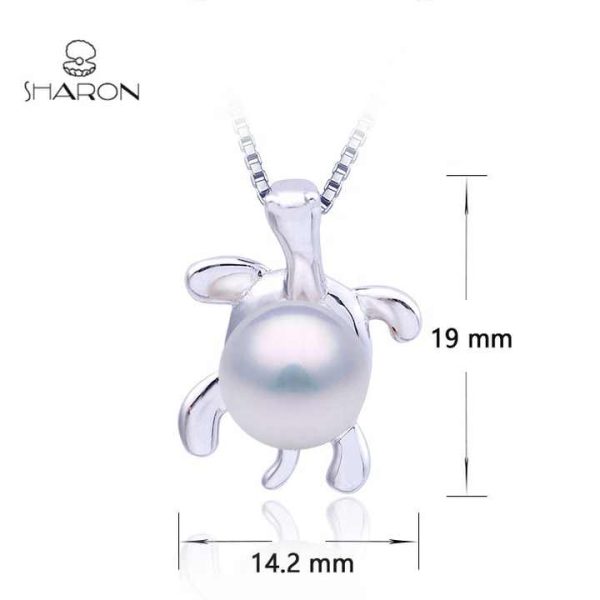 Fashion Cute Jewelry Design 925 Sterling Silver Turtle Pearl Pendant