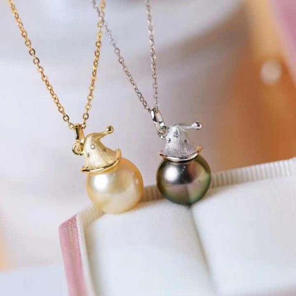 P1642 11-12mm DIY Natural Freshwater Pearl Charm Pendant Necklace Accessory 925 Sterling Silver Jewelry for Women Without Chain