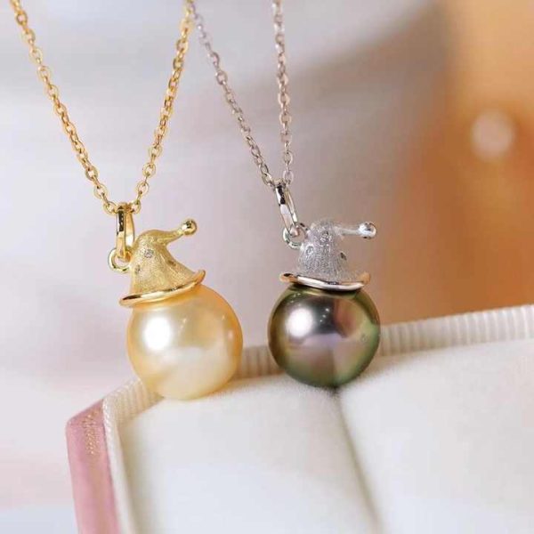 P1642 11-12mm DIY Natural Freshwater Pearl Charm Pendant Necklace Accessory 925 Sterling Silver Jewelry for Women Without Chain