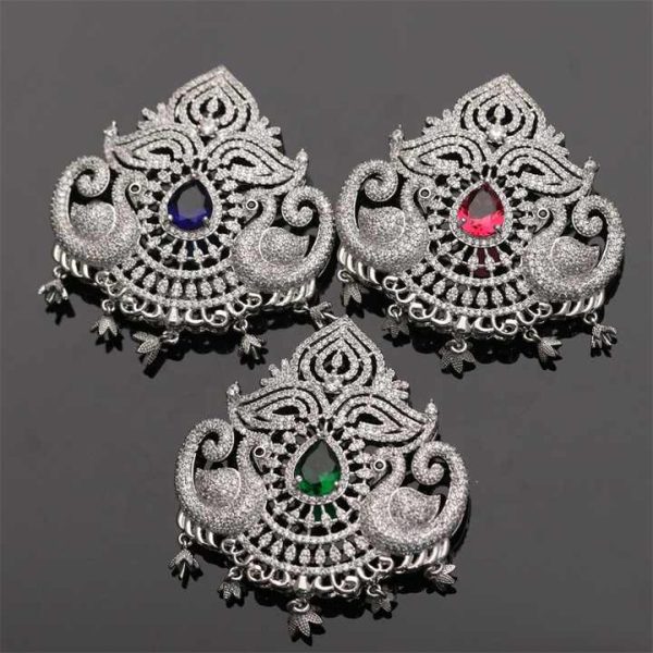 Fashion Accessories Pave Zircon Luxury Retro Brass Charms for DIY Pearl Necklace Jewelry Making