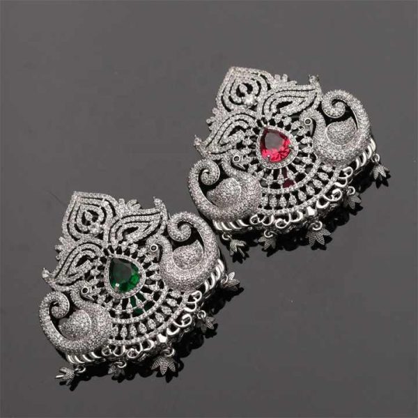 Fashion Accessories Pave Zircon Luxury Retro Brass Charms for DIY Pearl Necklace Jewelry Making