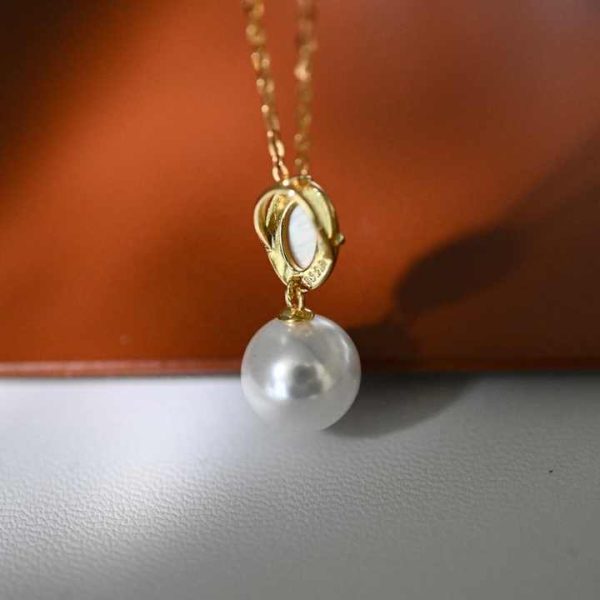 P1619 11-12mm DIY Natural Freshwater Pearl Charm Pendant Necklace Accessory 925 Sterling Silver Jewelry for Women Without Chain