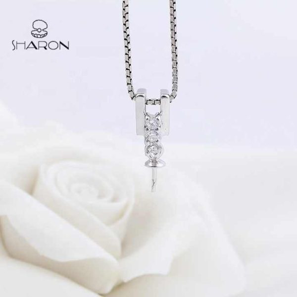Bridal Single Pearl Necklace Pearl Wedding Necklace Sterling Silver Freshwater Cultured Pearl Pendant Necklace