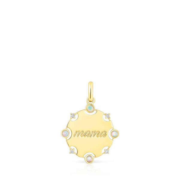Custom Mother Day Gift Charm Pendant Fashion Jewelry Gold Plated 925 Sterling Silver Opal Pearl Fritillaria Jewelry Accessories