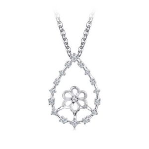 925 Sterling Silver Pendants Freshwater Mounting Jewellery Classical Pearl Necklace Handmade Components