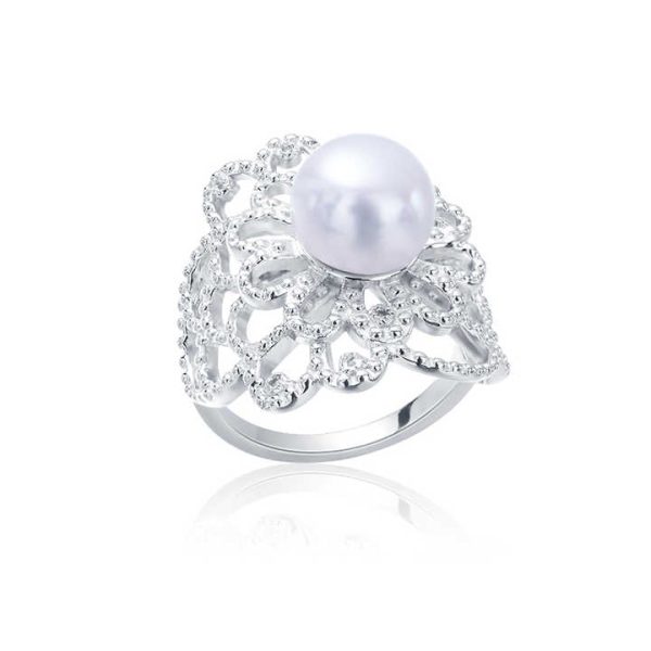 S925 Pure Silver Pearl Ring, Female Niche Design, Light Luxury, High-end Feeling, Cool Style, Instagram Trendy Fashion