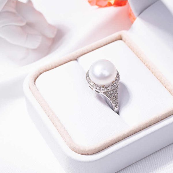 S925 Pure Silver Pearl Ring, Female Niche Design, Light Luxury, High-end Feeling, Cool Style, Instagram Trendy Fashion