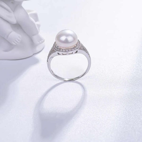 S925 Pure Silver Pearl Ring, Female Niche Design, Light Luxury, High-end Feeling, Cool Style, Instagram Trendy Fashion