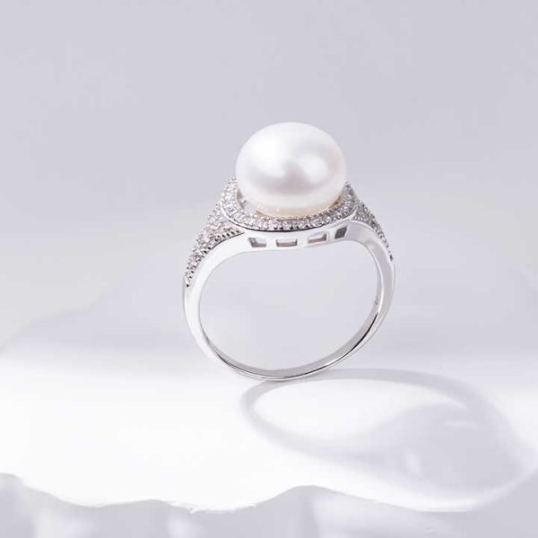 S925 Pure Silver Pearl Ring, Female Niche Design, Light Luxury, High-end Feeling, Cool Style, Instagram Trendy Fashion