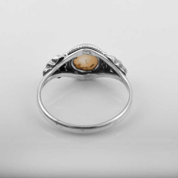 Hot Selling Beautiful Pearl Gemstone Ring Wholesale 925 Sterling Silver Jewelry Eternity Vermeil Rings Manufacturer