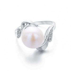 S925 Pure Silver Pearl Ring, Female Niche Design, Light Luxury, High-end Feeling, Cool Style, Instagram Trendy Fashion
