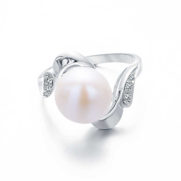 S925 Pure Silver Pearl Ring, Female Niche Design, Light Luxury, High-end Feeling, Cool Style, Instagram Trendy Fashion