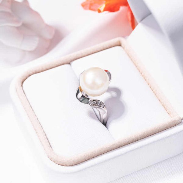 S925 Pure Silver Pearl Ring, Female Niche Design, Light Luxury, High-end Feeling, Cool Style, Instagram Trendy Fashion