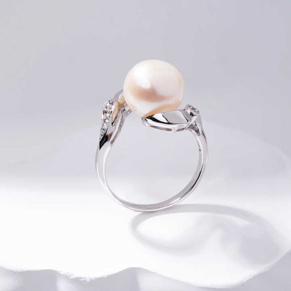 S925 Pure Silver Pearl Ring, Female Niche Design, Light Luxury, High-end Feeling, Cool Style, Instagram Trendy Fashion