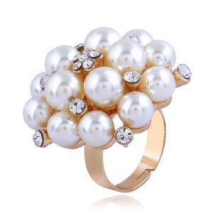 Factory Direct Fashion Jewelry Ring Adjustable Open Freshwater Pearl Ring