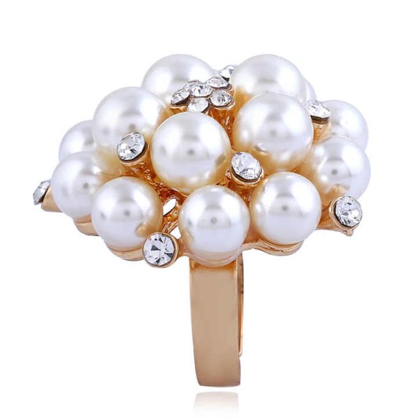 Factory Direct Fashion Jewelry Ring Adjustable Open Freshwater Pearl Ring