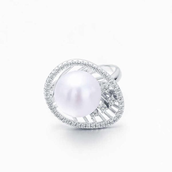 S925 Pure Silver Pearl Ring, Female Niche Design, Light Luxury, High-end Feeling, Cool Style, Instagram Trendy Fashion
