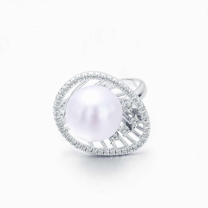 S925 Pure Silver Pearl Ring, Female Niche Design, Light Luxury, High-end Feeling, Cool Style, Instagram Trendy Fashion