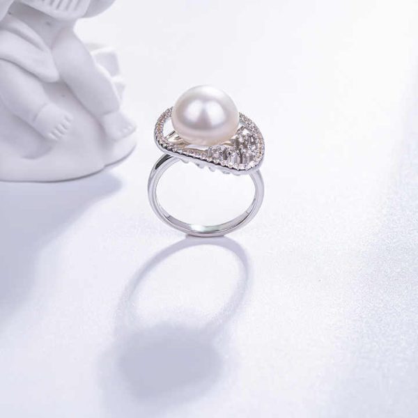 S925 Pure Silver Pearl Ring, Female Niche Design, Light Luxury, High-end Feeling, Cool Style, Instagram Trendy Fashion