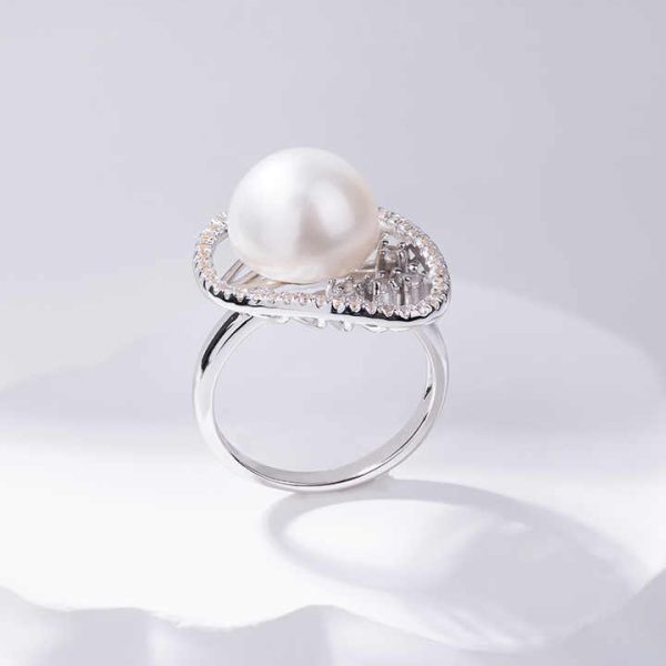 S925 Pure Silver Pearl Ring, Female Niche Design, Light Luxury, High-end Feeling, Cool Style, Instagram Trendy Fashion