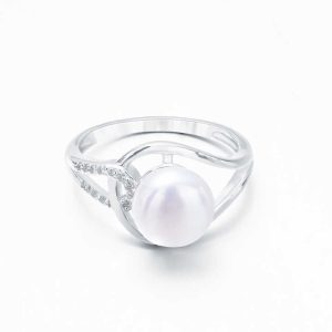 S925 Pure Silver Pearl Ring, Female Niche Design, Light Luxury, High-end Feeling, Cool Style, Instagram Trendy Fashion