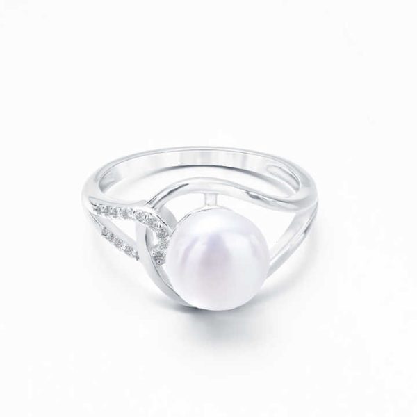 S925 Pure Silver Pearl Ring, Female Niche Design, Light Luxury, High-end Feeling, Cool Style, Instagram Trendy Fashion