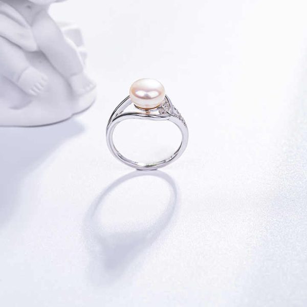 S925 Pure Silver Pearl Ring, Female Niche Design, Light Luxury, High-end Feeling, Cool Style, Instagram Trendy Fashion