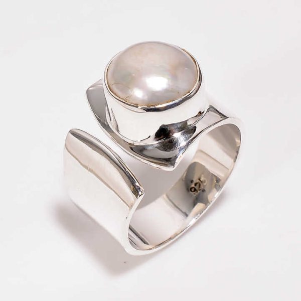 Baroque Pearl Ring Handmade 925 Sterling Silver Jewelry Bulk Wholesale Fine Silver Jewelry Manufacturer Exporters